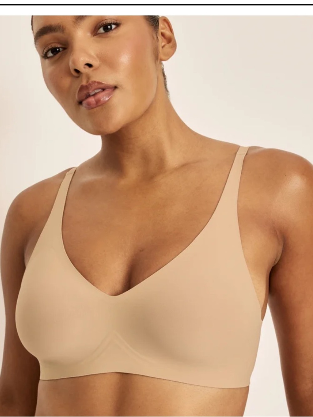 Knix Revolution V-Neck Bra XL + Nude